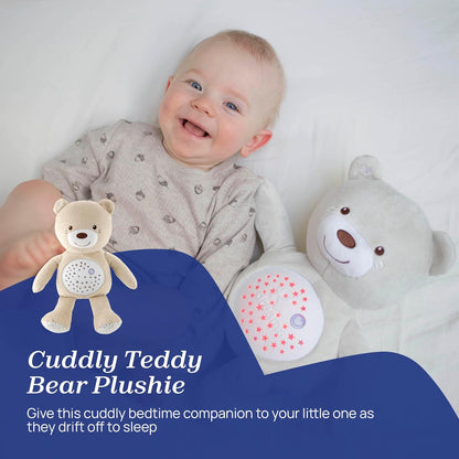 Chicco - First Dreams Teddybeer - Zachte Pluchen Knuffel met Nachtlampje - Lichteffecten en Muziek - Vanaf 0+ Maanden - Neutrale Kleur