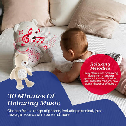 Chicco - First Dreams Teddybeer - Zachte Pluchen Knuffel met Nachtlampje - Lichteffecten en Muziek - Vanaf 0+ Maanden - Neutrale Kleur