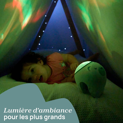 Chicco First Dreams IJsbeer Projector, 2in1 Wieg en Nachtkastje Projector, Nachtlampje voor kinderen, Noorderlicht Projectie, Ontspannende Klassieke Muziek en Natuurgeluiden, Babyspeelgoed, 0 Maanden+