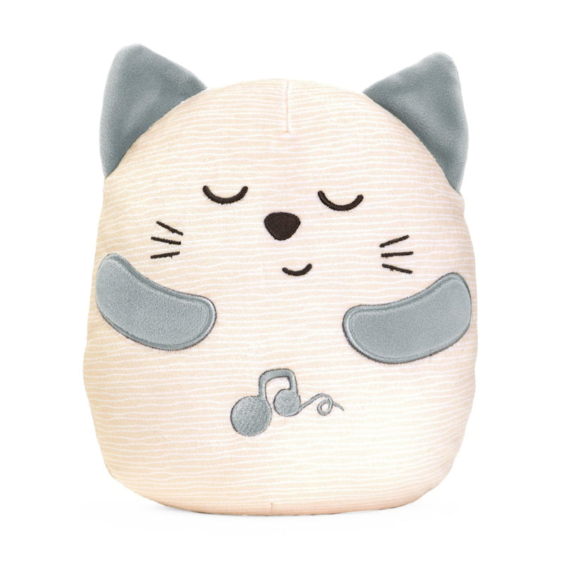 Chicco, Süßes Schnurrendes Kätzchen, Interaktives elektronisches Plüschtier, gibt das Schnurren und die Vibrationen Einer Katze Wieder, Klassische Musik, weiches Kissen, Spielzeug für Babys ab 0 M+