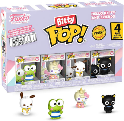 Funko Bitty Pop! Hello Kitty - Keroppi - 4 Pack - 1/6 Odds for Rare Chase Variant and A Surprise Mystery Mini Figure - 0.9 Inch (2.2 Cm) - Collectable - Gift Idea - Cake Topper