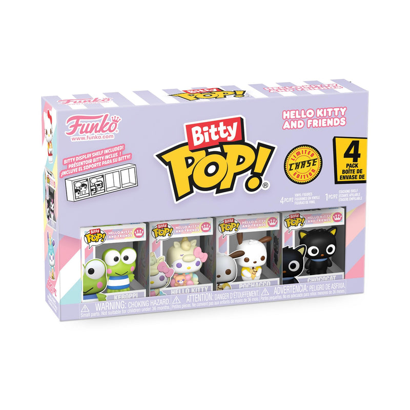 Funko Bitty Pop! Hello Kitty - Keroppi - 4 Pack - 1/6 Odds for Rare Chase Variant and A Surprise Mystery Mini Figure - 0.9 Inch (2.2 Cm) - Collectable - Gift Idea - Cake Topper