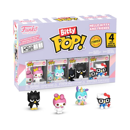 Funko Bitty Pop! Hello Kitty - My Melody - 4 Pack - 1/6 Odds for Rare Chase Variant and A Surprise Mystery Mini Figure - 0.9 Inch (2.2 Cm) - Collectable - Gift Idea - Cake Topper