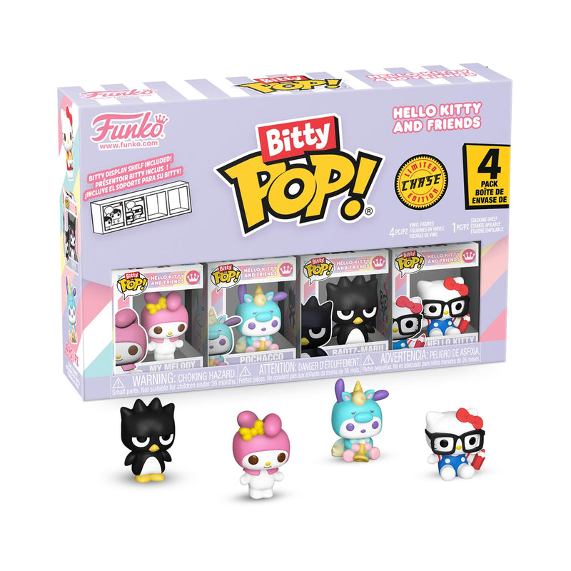 Funko Bitty Pop! Hello Kitty - My Melody - 4 Pack - 1/6 Odds for Rare Chase Variant and A Surprise Mystery Mini Figure - 0.9 Inch (2.2 Cm) - Collectable - Gift Idea - Cake Topper