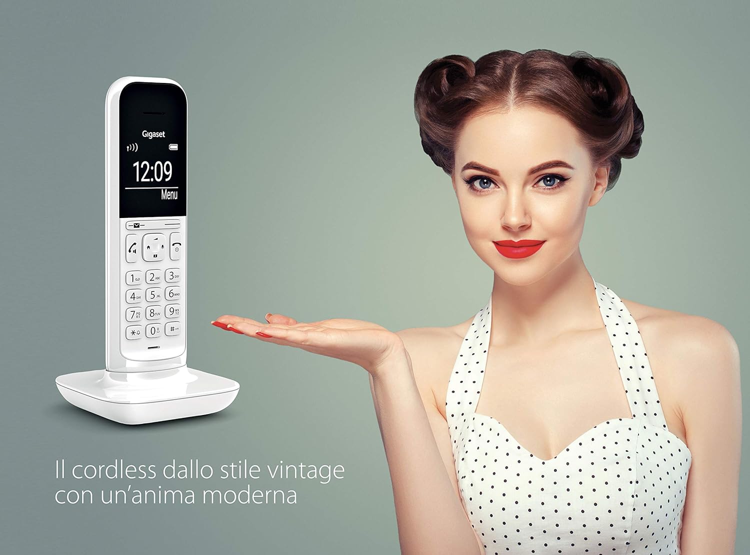 Gigaset CL390 Telefono Cordless, Funzione Black List e "Non disturbare", Vivavoce, Display Ampio, Bianco, Standard