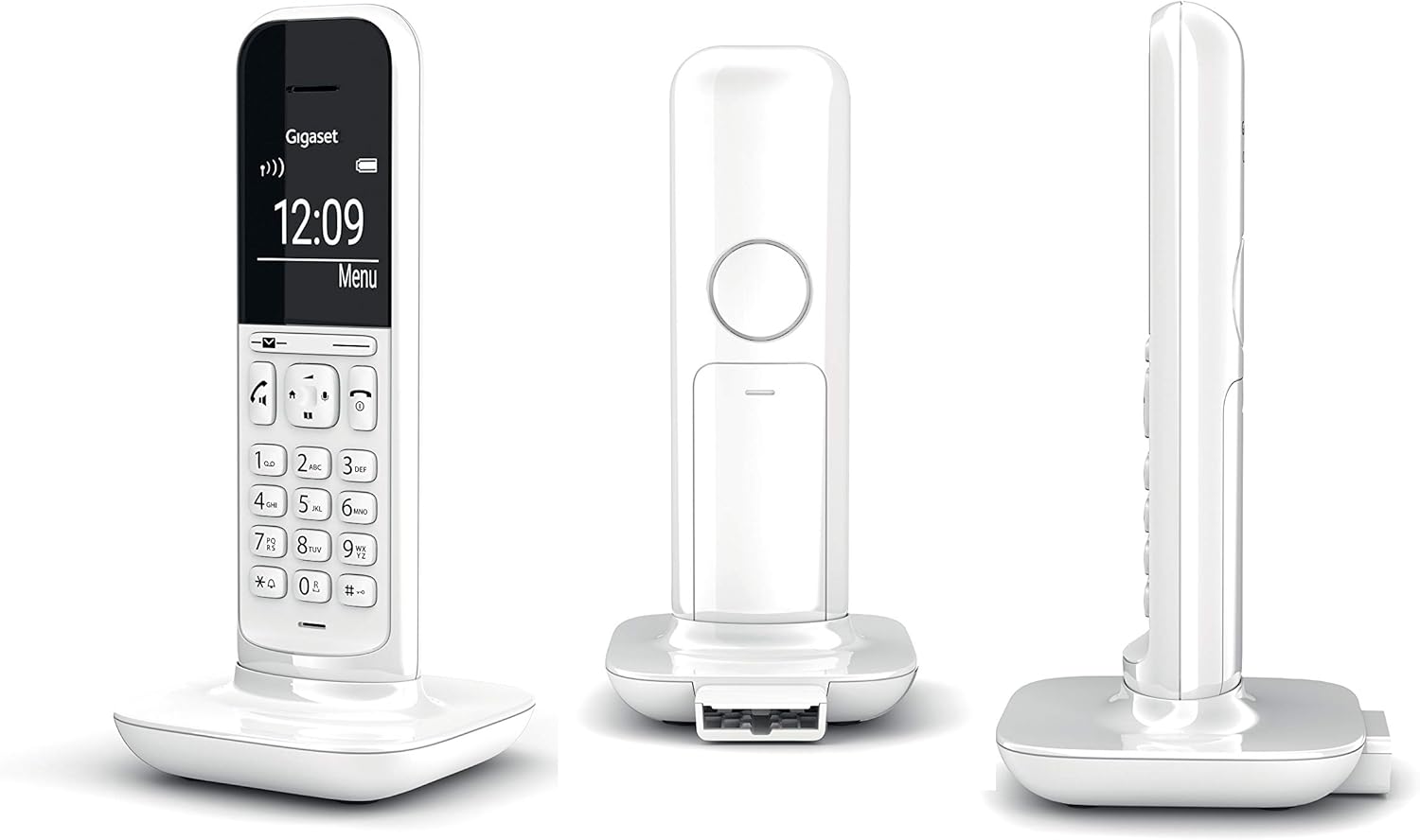 Gigaset CL390 Telefono Cordless, Funzione Black List e "Non disturbare", Vivavoce, Display Ampio, Bianco, Standard