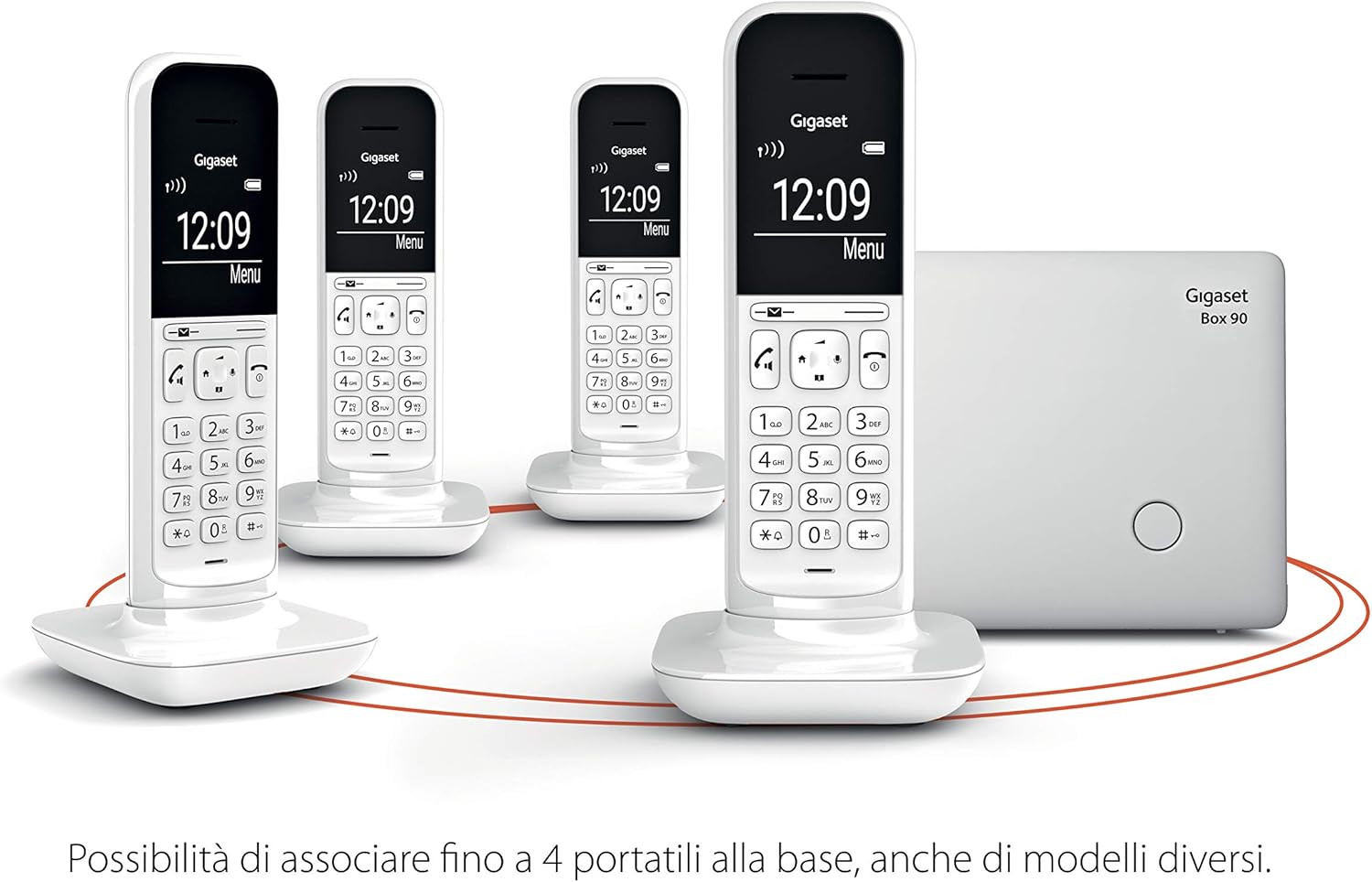 Gigaset CL390 Telefono Cordless, Funzione Black List e "Non disturbare", Vivavoce, Display Ampio, Bianco, Standard