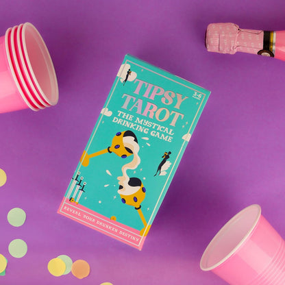 Gift Republic Tipsy Tarot: Mystical Drinking Game for Women - Unveil Your Drunken Destiny - Adult Party Fun, Blue