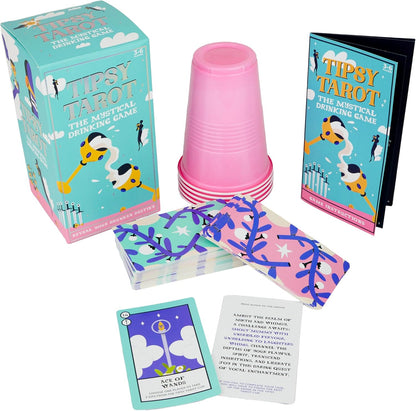 Gift Republic Tipsy Tarot: Mystical Drinking Game for Women - Unveil Your Drunken Destiny - Adult Party Fun, Blue