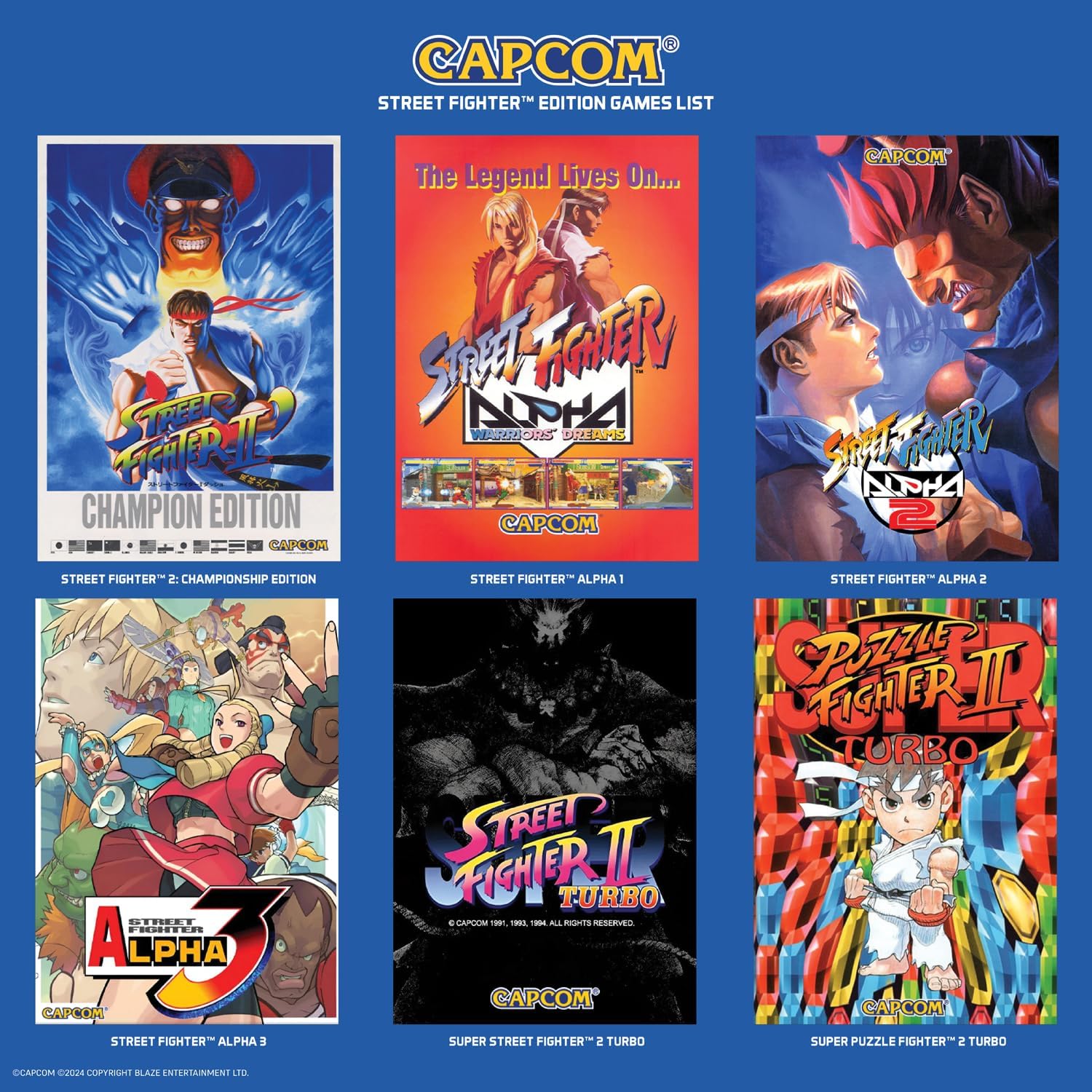 Blaze Evercade Arcade Alpha Street Fighter Edition