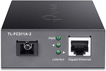 Tp-Link Tl-Fc311A-2 - V1 - Fibre Media Converter - 1Gbe - 1000Base-T, Wdm, 1000Base-Sc - Rj-45 / Sc Single-Mode - Up To