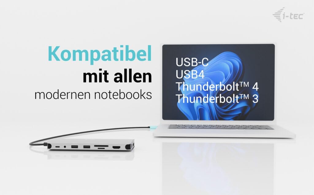 i-tec USB-C 4K Metal Nano Dock - 2x HDMI, 4x USB-C (10Gbps), 1x USB-A (10Gbps), 2x USB-A 2.0, Audio, SD/TF, LAN 1 Gbps, PD 3.1 (140W