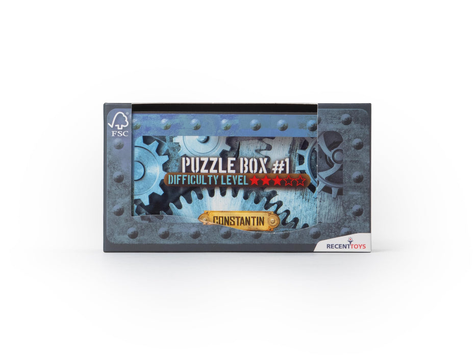 Constantin Scatola puzzle livello 1, rompicapo per adolescenti, adulti, bambini, ragazzi e ragazze, scatola in legno