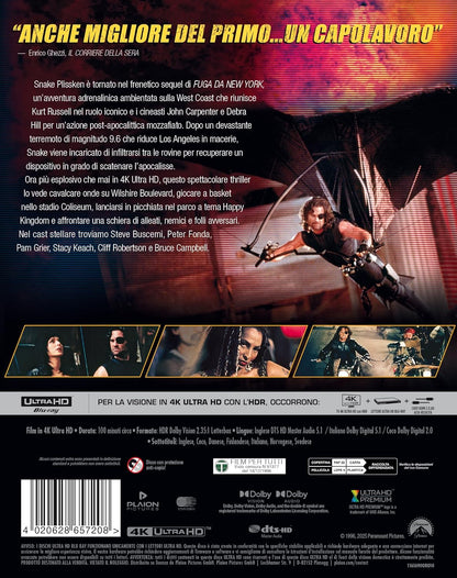 Blu-Ray 4K Uhd Fuga Da Los Angeles (4K Ultra Hd+Blu-Ray)