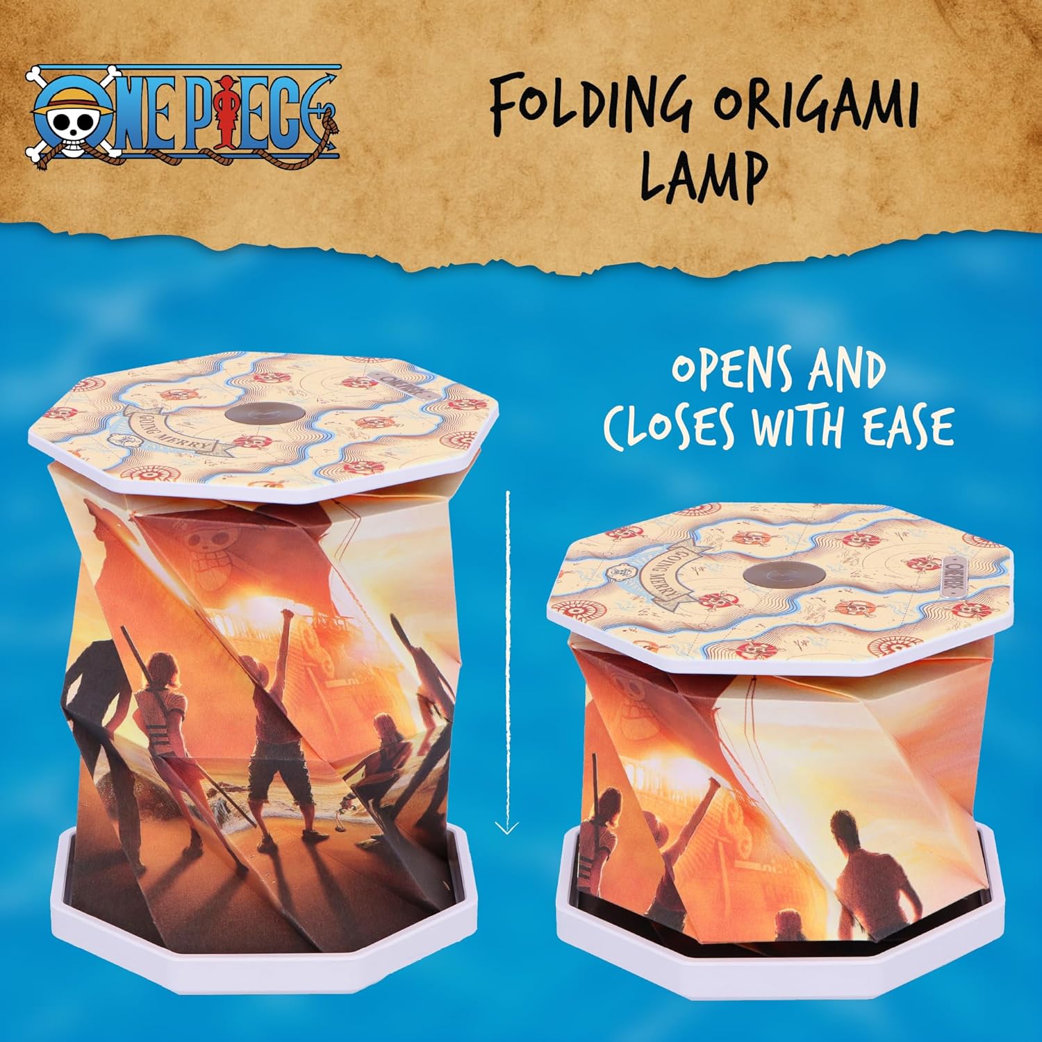 Nemesis Now Foldable LED Lamp 8 in – Touch-Activated, USB-C Rechargeable Light, Unique Fan Merchandise, Gifts & Decor for Collectors –