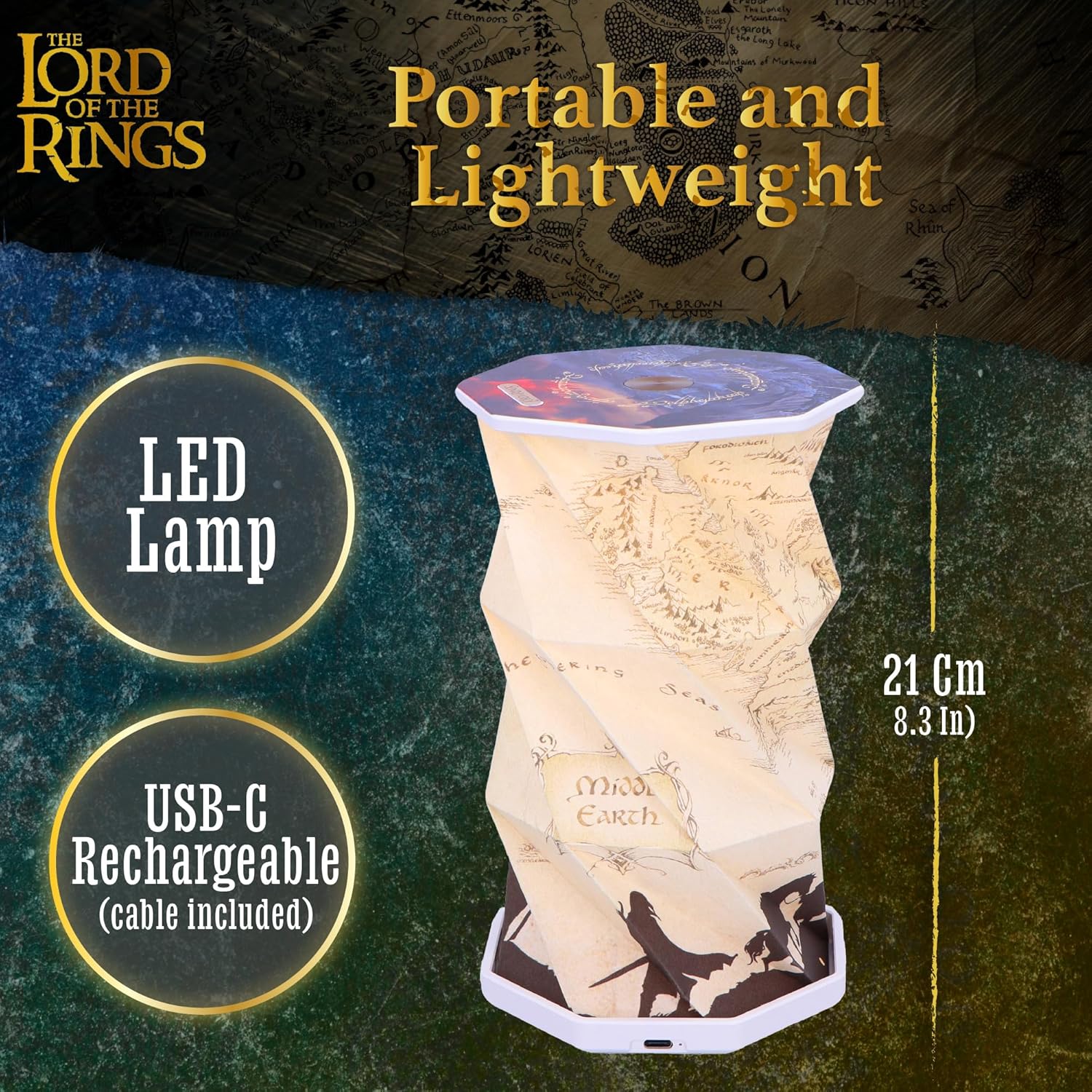 Herr der Ringe faltbare Lampe 15 cm