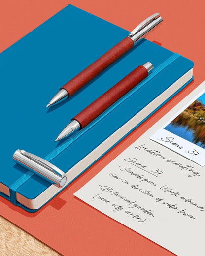 Faber-Castell 148131 - draaibalpen AMBITION peerboom, vulling: B, inclusief geschenkverpakking, kleur schacht: bruin/zilver
