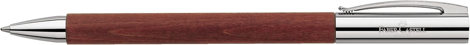 Faber-Castell 148131 - draaibalpen AMBITION peerboom, vulling: B, inclusief geschenkverpakking, kleur schacht: bruin/zilver