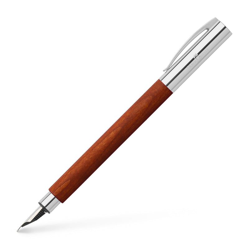 Faber-Castell Ambition 148181 Pear, inklusive Geschenkverpackung, Schaftfarbe: Brown/Silver Fountain Pen