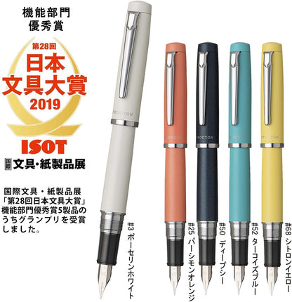 PLATINUM Procyon PNS-5000#3 Vulpen/penpunt: M Medium/Kleur: Wit porselein/Handgemaakt/Met Geschenkdoos/Vulpen
