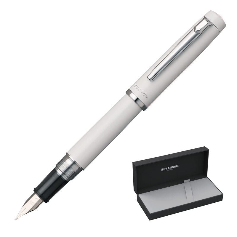 PLATINUM Procyon PNS-5000#3 Vulpen/penpunt: M Medium/Kleur: Wit porselein/Handgemaakt/Met Geschenkdoos/Vulpen