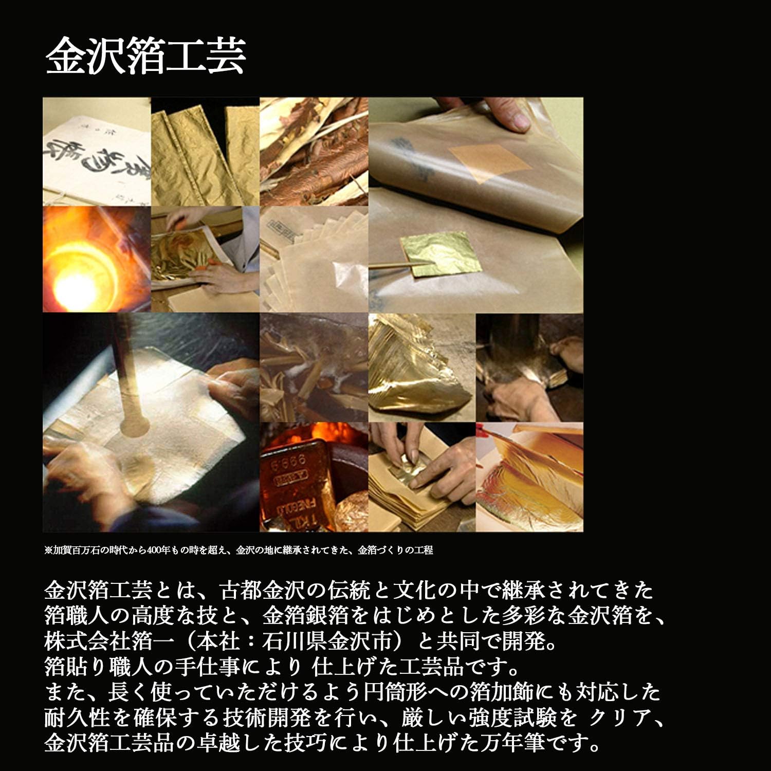 Platinum #3776 Century Kanazawa Gold Leaf Fujin Raijin F