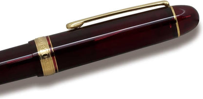 PLATINUM #3776 Century Gold Trim Bourgogne Japanese Fountain Pen M/Red/0.34-0.44 mm/Handmade/14K Gold Nib/with Gift Box/Fountain Pen, PNB15000-71M, Red
