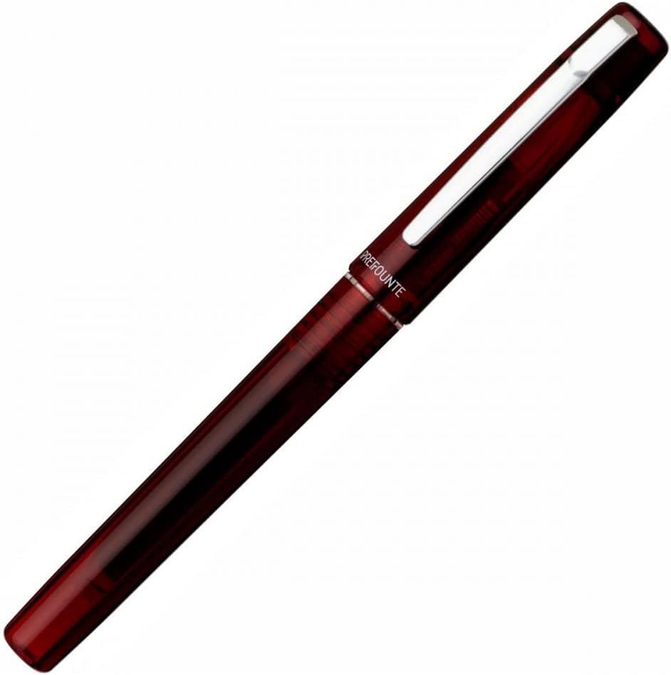 Platinum Prefounte Medium Fountain Pen - Crimson Red, prefocrimsred