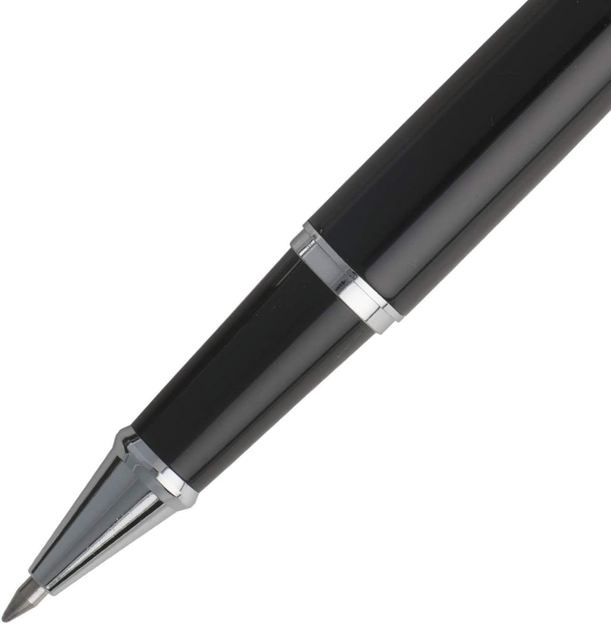 Hugo Boss ICON HPPR501 - Set di 2 penne stilografiche e penna roller in nero e argento, per uomini e donne, per tutte le occasioni, confezione da 1