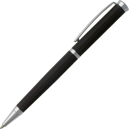 Hugo Boss HSY7994A Sophisticated Diamond Ballpoint Pen - Black/Chrome