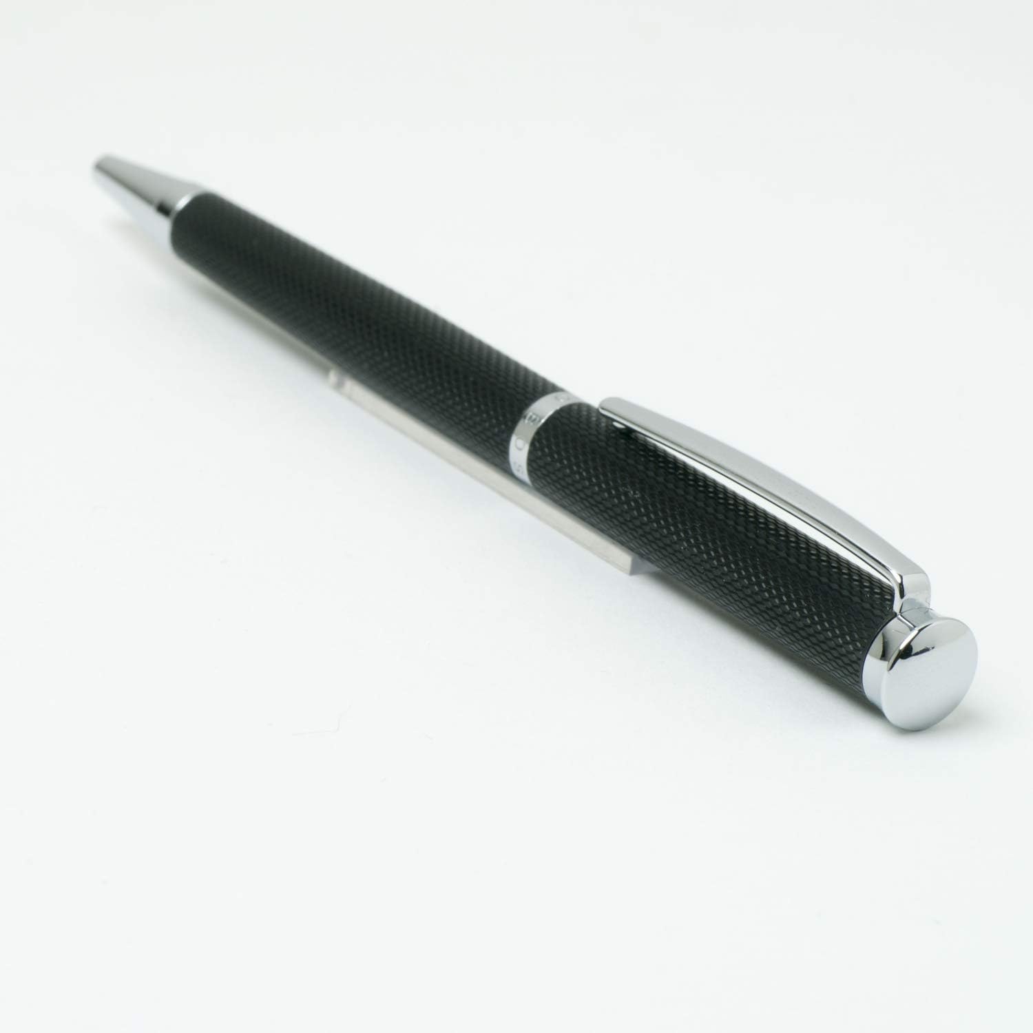 Hugo Boss HSY7994A Sophisticated Diamond Ballpoint Pen - Black/Chrome