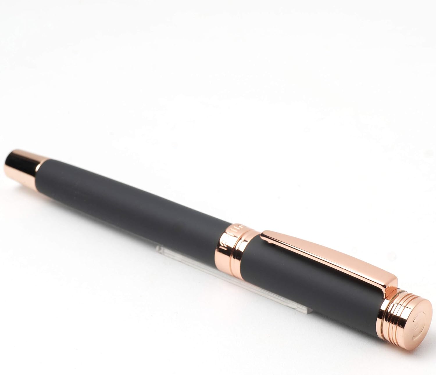 Cerruti 1881 Zoom NSG9145N Soft Navy Rose Gold Brass Rollerball Pen Length: 14.3cm