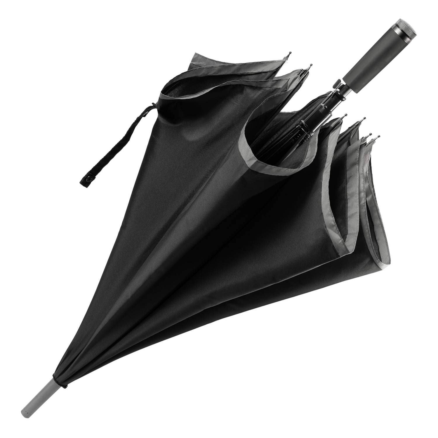 BOSS Hugo Gear Black Umbrella – Extra Strong with Rust and Scratch Protection