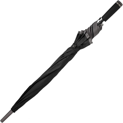 BOSS Hugo Gear Black Umbrella – Extra Strong with Rust and Scratch Protection
