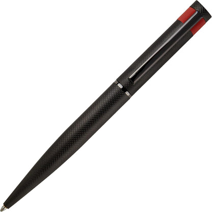 Hugo Boss Set di penne Loop Diamond Gun e penna roller in ottone, colore: nero, dimensioni: 200 x 62 x 34 mm, HPBP367A 1 pezzo (confezione da 2