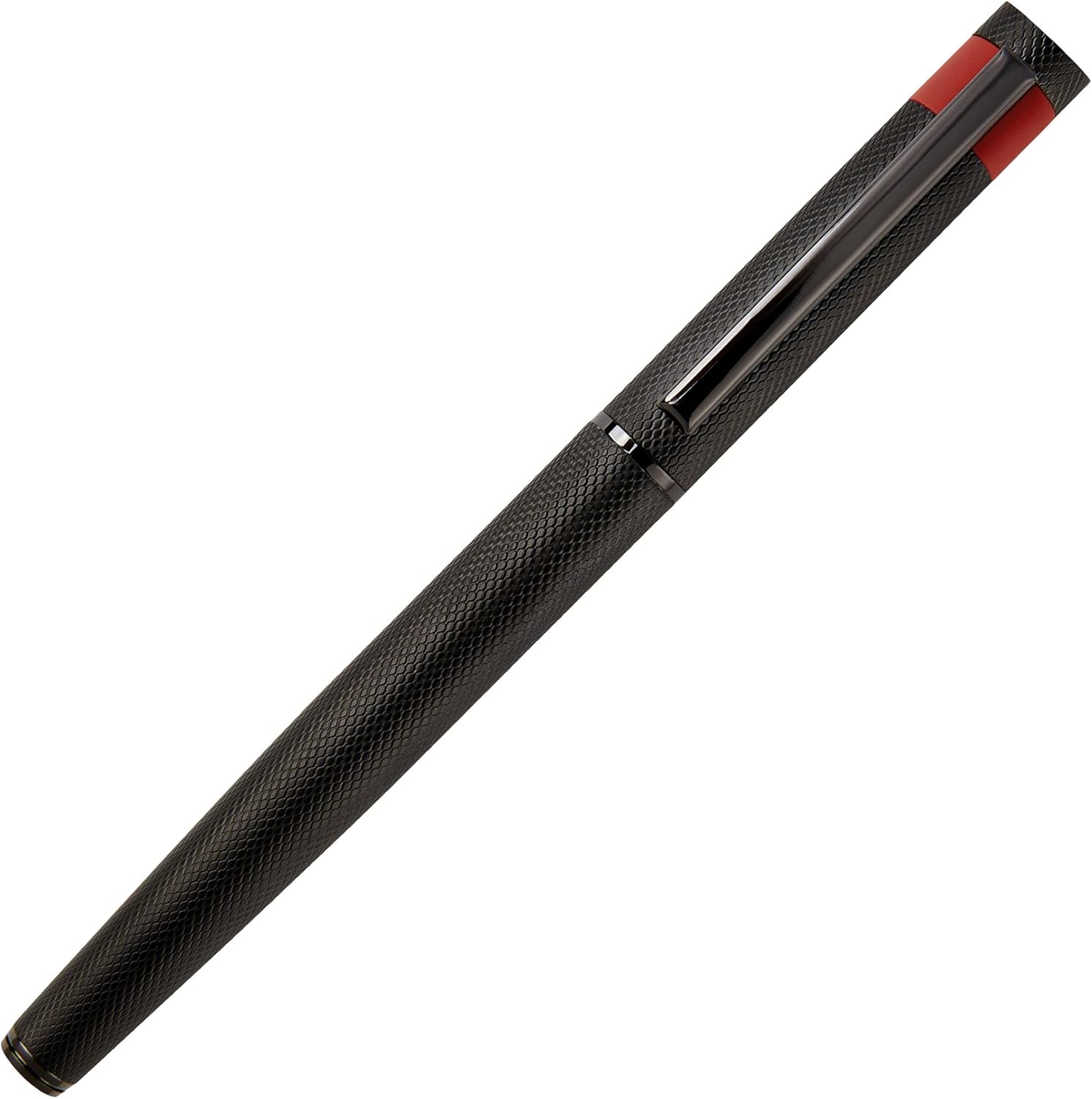 Hugo Boss Set di penne Loop Diamond Gun e penna roller in ottone, colore: nero, dimensioni: 200 x 62 x 34 mm, HPBP367A 1 pezzo (confezione da 2