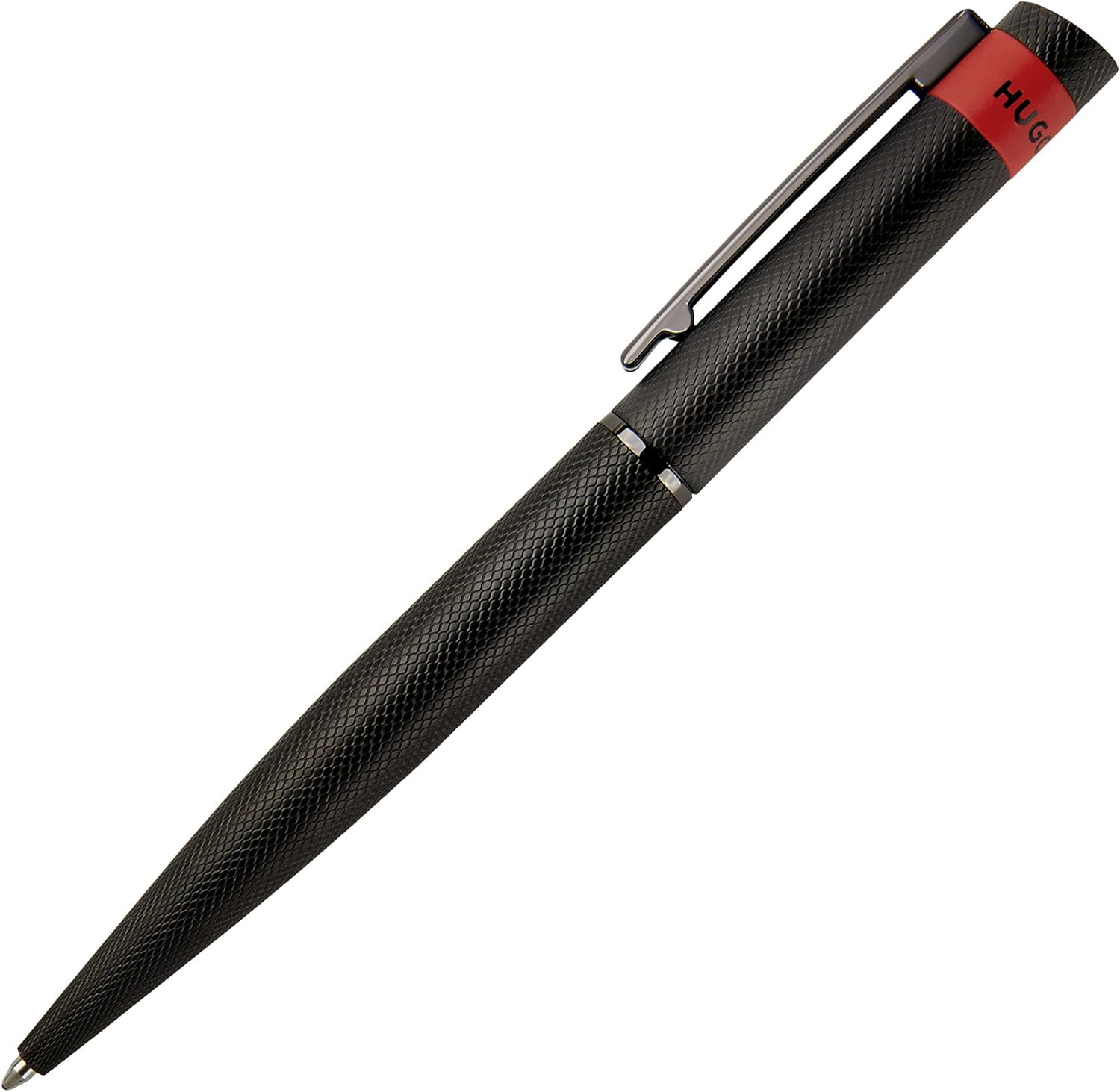 Hugo Boss Set di penne Loop Diamond Gun e penna roller in ottone, colore: nero, dimensioni: 200 x 62 x 34 mm, HPBP367A 1 pezzo (confezione da 2