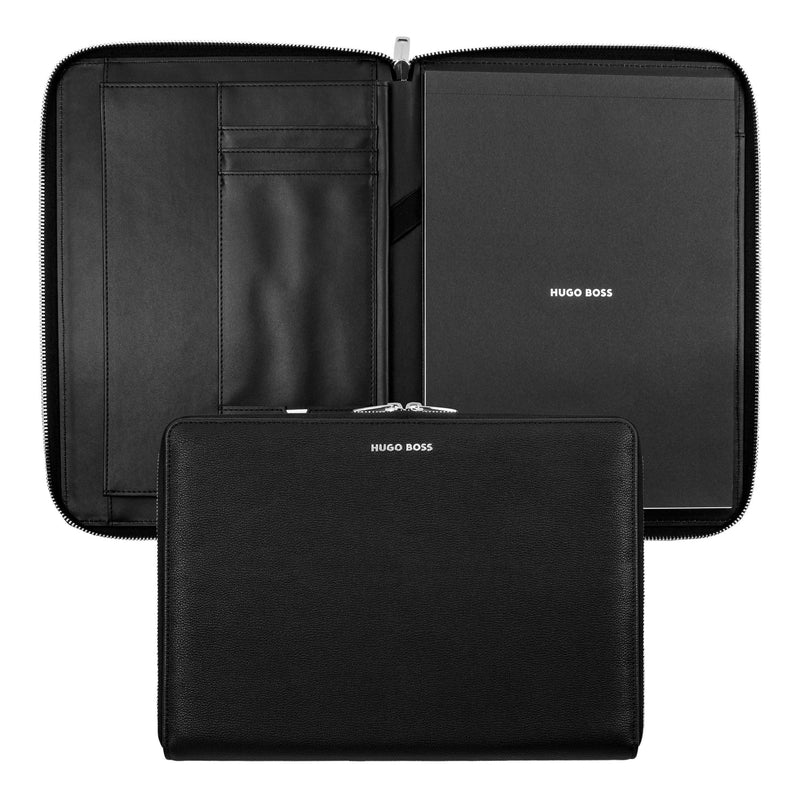 Hugo Boss Conference Folder Zip A4 Pure Iconic Black