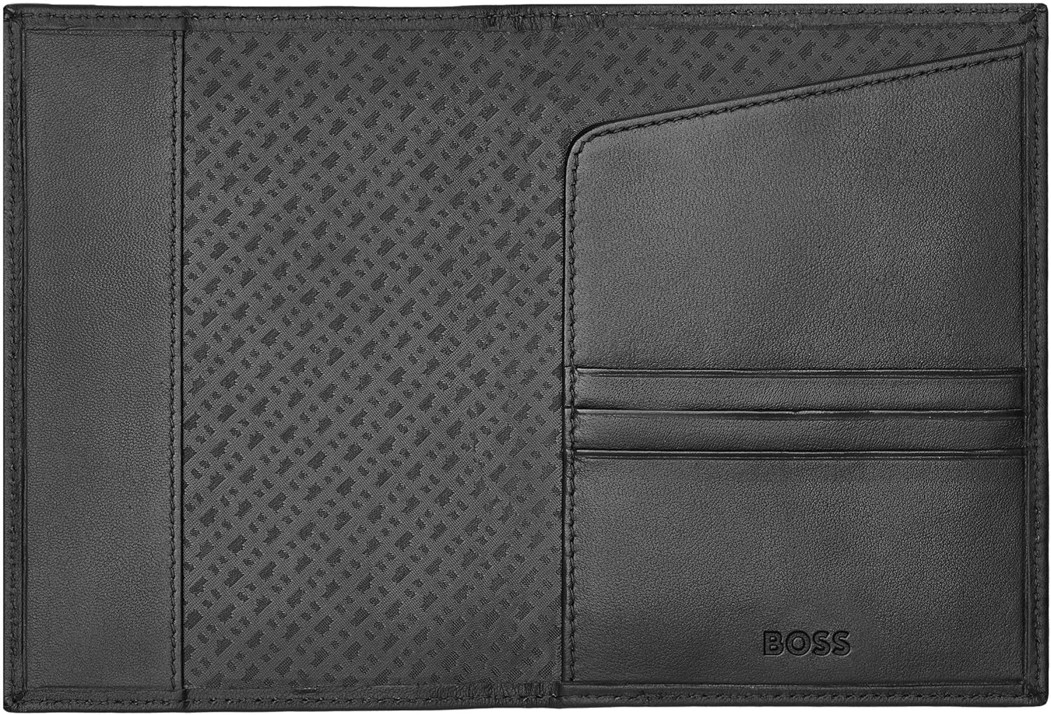 BOSS HUGO Classic Smooth Passport Case Black