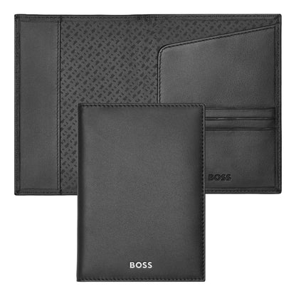 BOSS HUGO Classic Smooth Passport Case Black