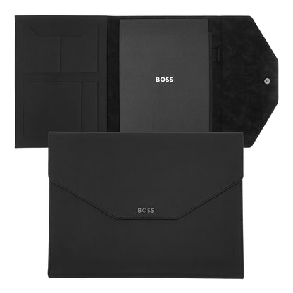 HUGO BOSS Hugo Boss A4 Writing Case Rive Black