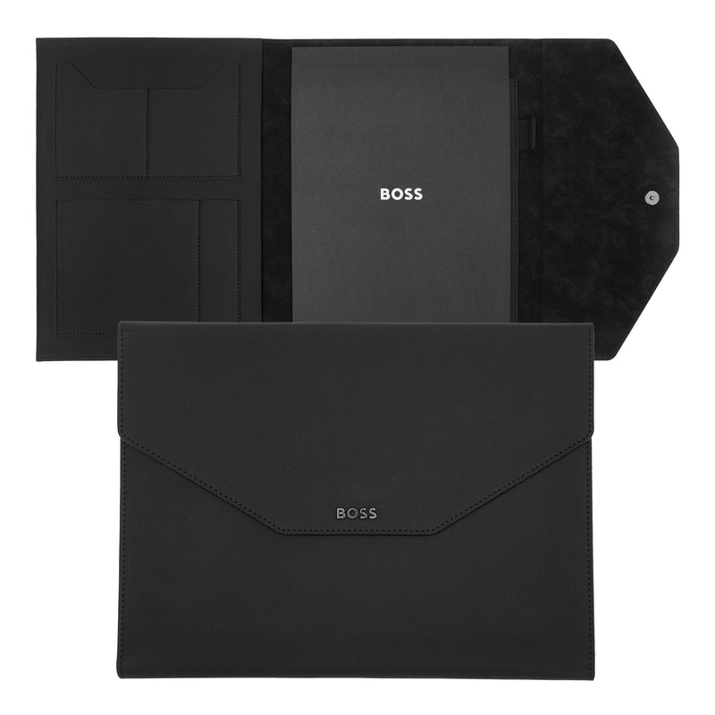 HUGO BOSS Hugo Boss A4 Writing Case Rive Black