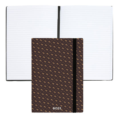 BOSS Notitieboek A5 Monogram Camel Lined