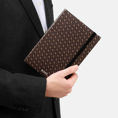 BOSS Notitieboek A5 Monogram Camel Lined