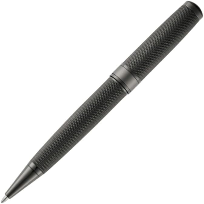 BOSS HUGO - Penna a sfera Totem HSY5764 - Penna a sfera di design con meccanismo a rotazione - Elegante penna a sfera in metallo con confezione regalo - Penna business da uomo (nero