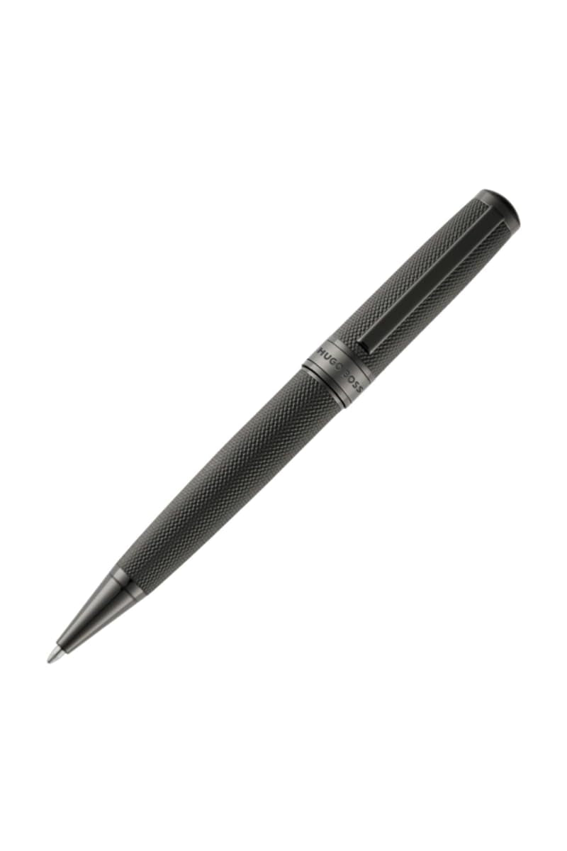 BOSS HUGO - Penna a sfera Totem HSY5764 - Penna a sfera di design con meccanismo a rotazione - Elegante penna a sfera in metallo con confezione regalo - Penna business da uomo (nero