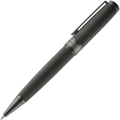 BOSS HUGO - Penna a sfera Totem HSY5764 - Penna a sfera di design con meccanismo a rotazione - Elegante penna a sfera in metallo con confezione regalo - Penna business da uomo (nero