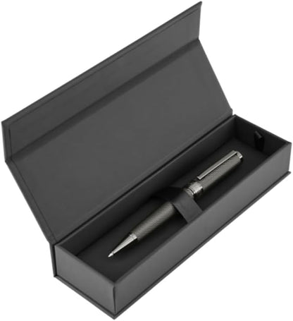 BOSS HUGO - Penna a sfera Totem HSY5764 - Penna a sfera di design con meccanismo a rotazione - Elegante penna a sfera in metallo con confezione regalo - Penna business da uomo (nero