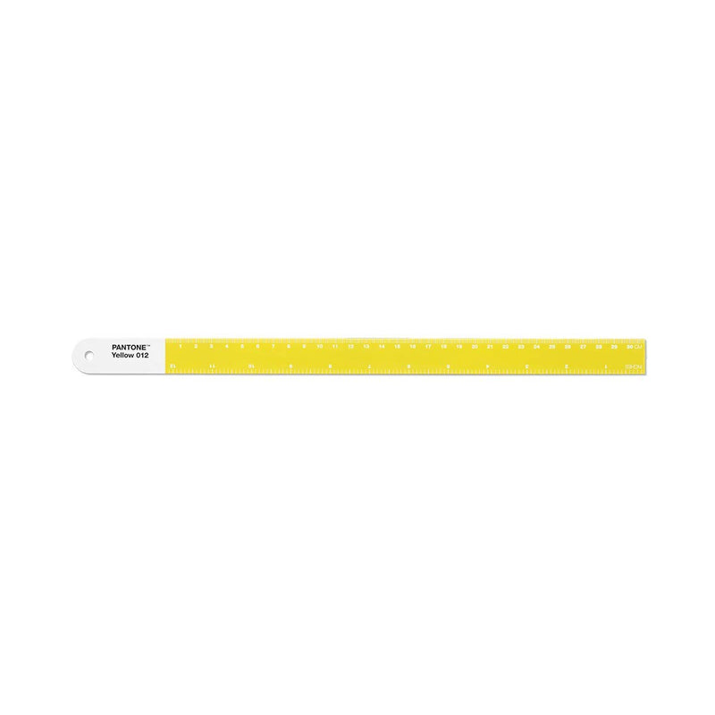 Copenhagen design Pantone Ruler Steel 30 cm-Giallo, Lega di Acciaio, Taglia Unica