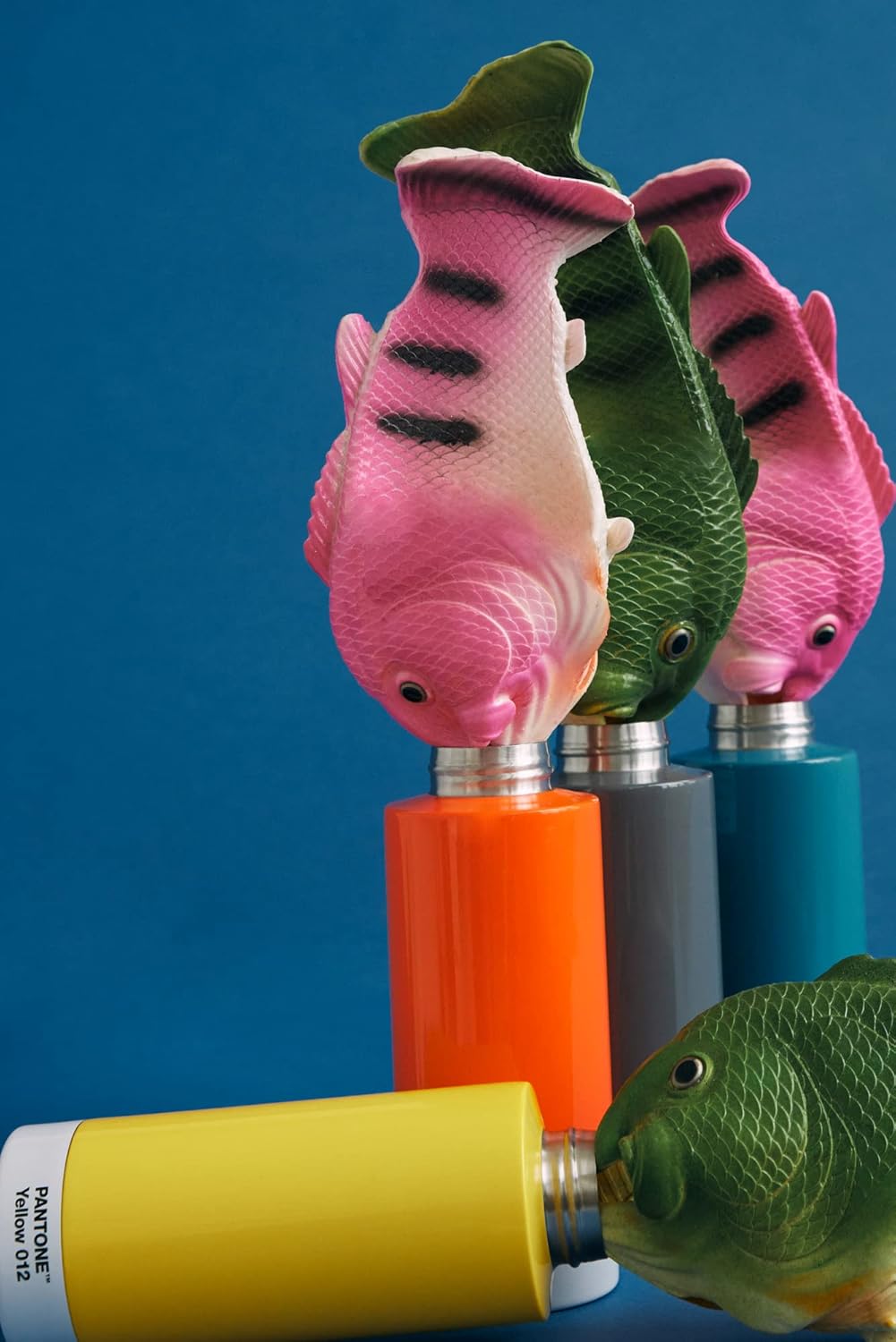 PANTONE Drinkfles, dubbelwandig roestvrij staal met thermische functie, lekvrij, 500 ml, geel 012